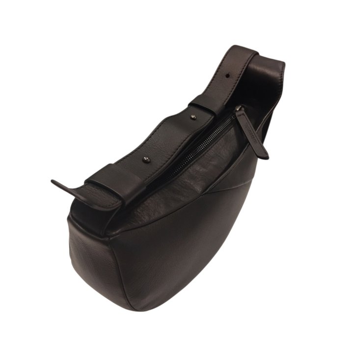 Aunts & Uncles Orchid Halfmoon Bag S jet black